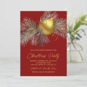 Invitation de la fête rouge de l'arbre de Noël (Debout devant)