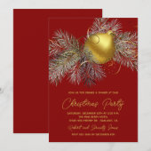 Invitation de la fête rouge de l'arbre de Noël (Devant / Derrière)