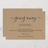 Invitation de la fête | Rustique Kraft (Devant / Derrière)