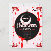 Invitation de la fête sanglante d'Halloween