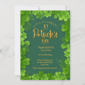 Invitation de la fête Shamrock de la Saint Patrick (Devant)