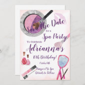 Invitation de la fête spa, 10e anniversaire modifi (Devant / Derrière)