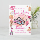 Invitation de la fête spa, Anniversaire modifiable (Debout devant)