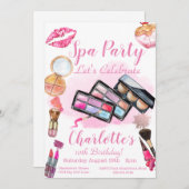 Invitation de la fête spa, Invitation d'anniversai (Devant / Derrière)