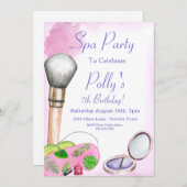 Invitation de la fête spa, Invitation d'anniversai (Devant / Derrière)