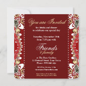 Invitation de la fête spéciale de la Bohême Rouge (Dos)