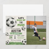 Invitation de la fête sportive éditable pour garço (Devant / Derrière)