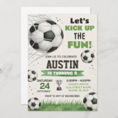 Invitation de la fête sportive éditable pour garço (Devant / Derrière)