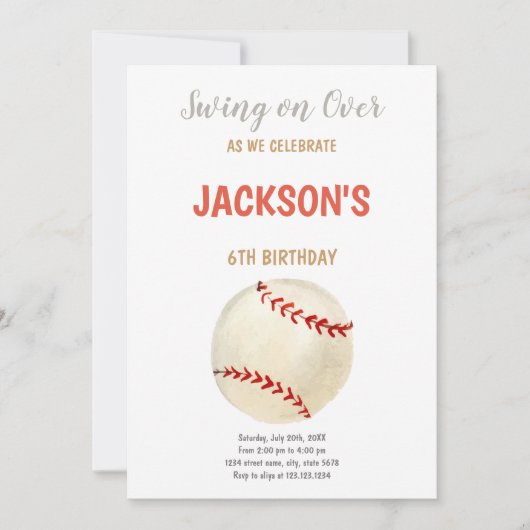 Invitation de la fête sportive entièrement étoile  (Devant)