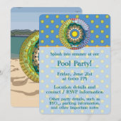 Invitation de la fête Sunshine d'été (Devant / Derrière)