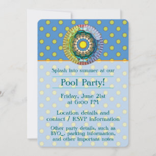 Invitation de la fête Sunshine d'été