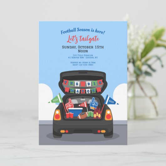 Invitation de la fête sur mesure (Debout devant)