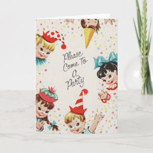 Invitation de la fête vintage des enfants