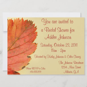 Invitation de la feuille d'automne