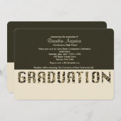 Invitation de la fierté de diplôme (Devant / Derrière)