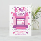 Invitation de la Fille Bounce House (Debout devant)