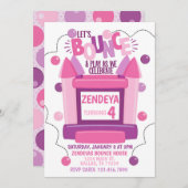 Invitation de la Fille Bounce House (Devant / Derrière)