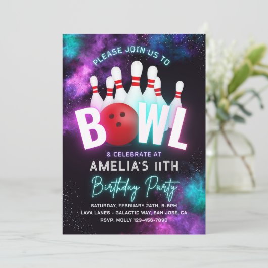 Invitation de la Fille Bowling | Invitation de Bow (Debout devant)