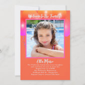 Invitation de la fille de la fête d'adoption (Devant)