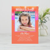 Invitation de la fille de la fête d'adoption (Debout devant)