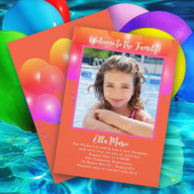 Invitation de la fille de la fête d'adoption