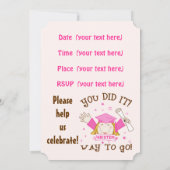 Invitation de la Fille de la fête de graduation (Dos)