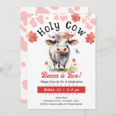 Invitation de la fille de la vache sainte 2e anniv (Devant / Derrière)