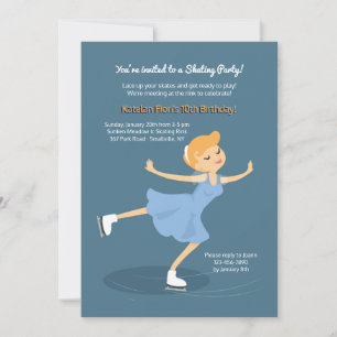 Invitation de la fille de patinage sur glace