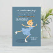 Invitation de la fille de patinage sur glace (Debout devant)