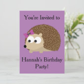 Invitation de la Fille Hedgehog (Debout devant)