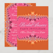 Invitation de la Fille Romance Fête des mariées ro (Devant / Derrière)