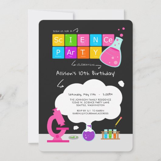 Invitation de la Fille Science (Devant)