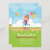 Invitation de la Fille Scooter (Devant / Derrière)