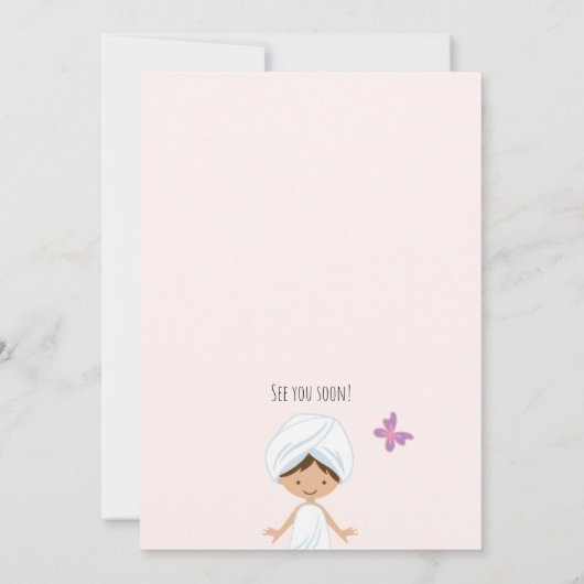 Invitation de la Fille Spa (Dos)