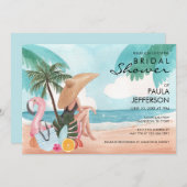 Invitation De La Fille Sur La Plage (Devant / Derrière)