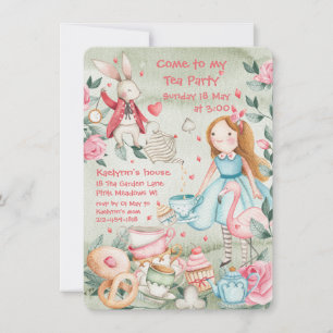 Invitation de la Fille Tea Party