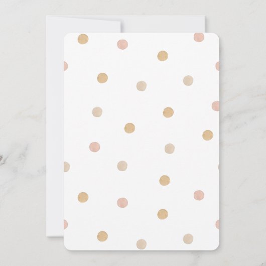 Invitation de la fille Teddy Bear Douche | Boho Te (Dos)