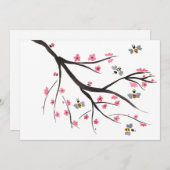 Invitation de la fleur de miel et de cerise (Devant / Derrière)