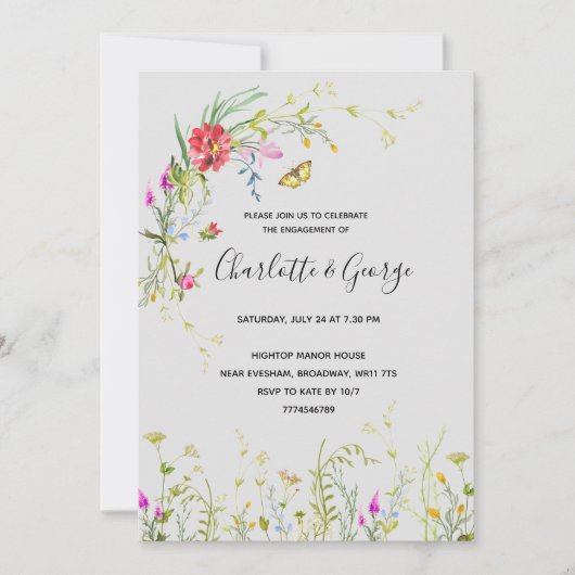 Invitation de la Fleur sauvage (Devant)