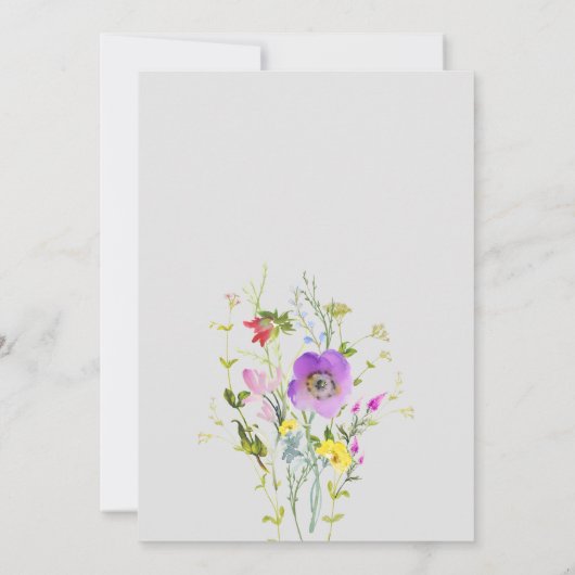 Invitation de la Fleur sauvage (Dos)