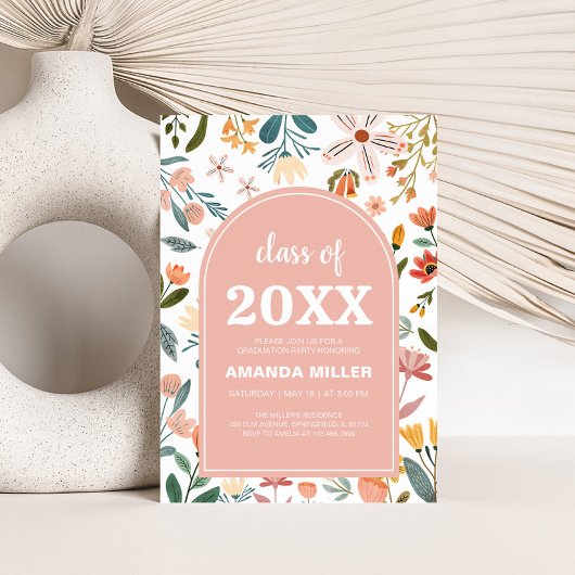 Invitation de la fleur sauvage Arch Graduation Par