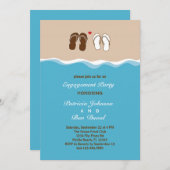 Invitation de la Flip Flops Engagement Party (Devant / Derrière)