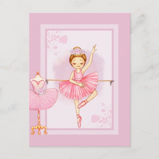 Invitation de la flore de ballerine (Devant)