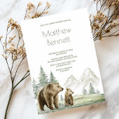 Invitation de la forêt d'aquarelle de la mère et d