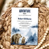 Invitation de la forêt d'aquarelle de la mère et d