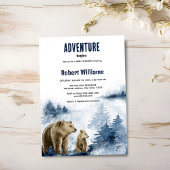 Invitation de la forêt d'aquarelle de la mère et d