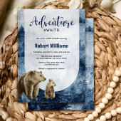 Invitation de la forêt d'aquarelle de la mère et d