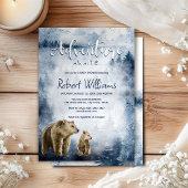 Invitation de la forêt d'aquarelle de la mère et d