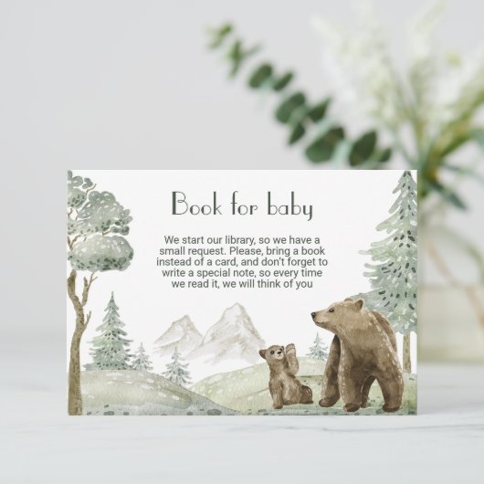 Invitation de la forêt d'aquarelle de la mère et d (Debout devant)