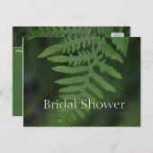 Invitation de la fougère verte de printemps feuill (Devant / Derrière)